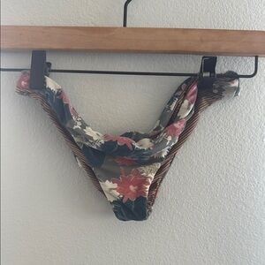 Acacia Swimwear Floral Bikini Bottom - Pink and Green